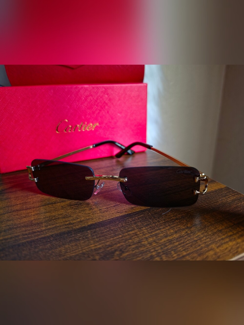 Cartier Men's Rimless Sunglasses